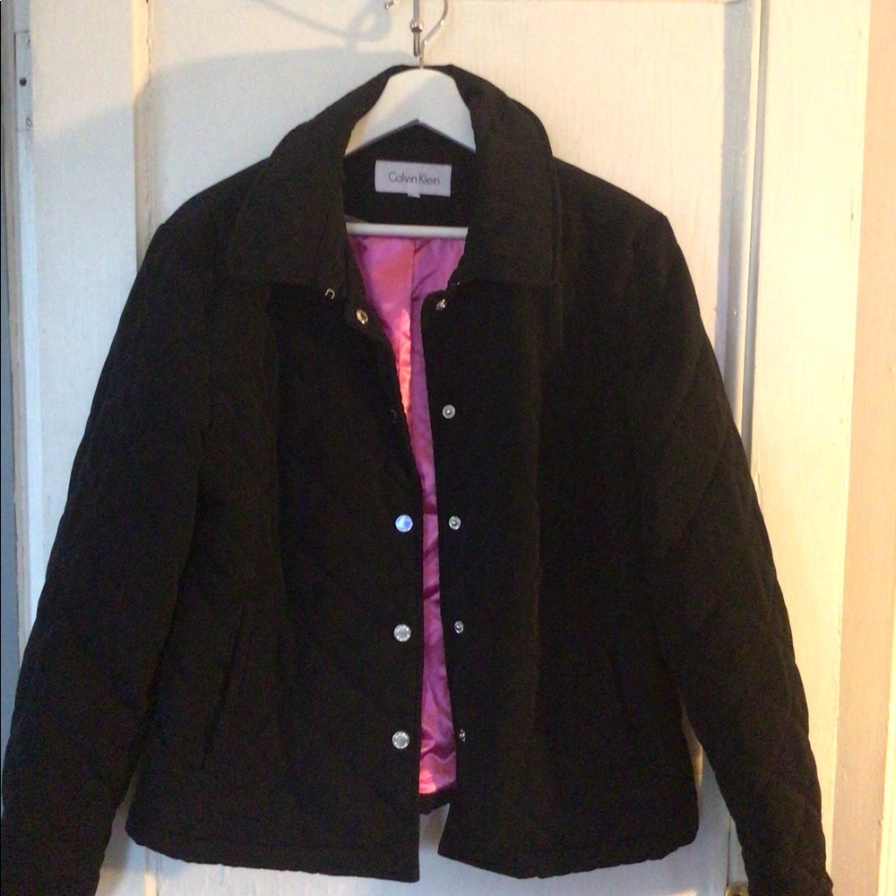 🔴Calvin Klein 🔴Diamond-Quilted Pink Interior Jacket👄
